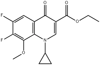 1-Ciclopropil-6,7-difluoro-1,4-dé-hidr-8-methocsa-4-ocsa-3-aigéad quinolinecarboxylic eitile eistear CAS UIMH.112811-71-9